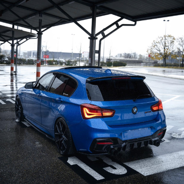 Rear Diffuser for BMW 1 Series F20 F21 M Sport M135 M140 2015-2019 Rear Bumper Lip With Side Splitters Gloss Black